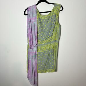 Natasha Zinko Mini Sleeveless Dress Logo Colorful  Size 44